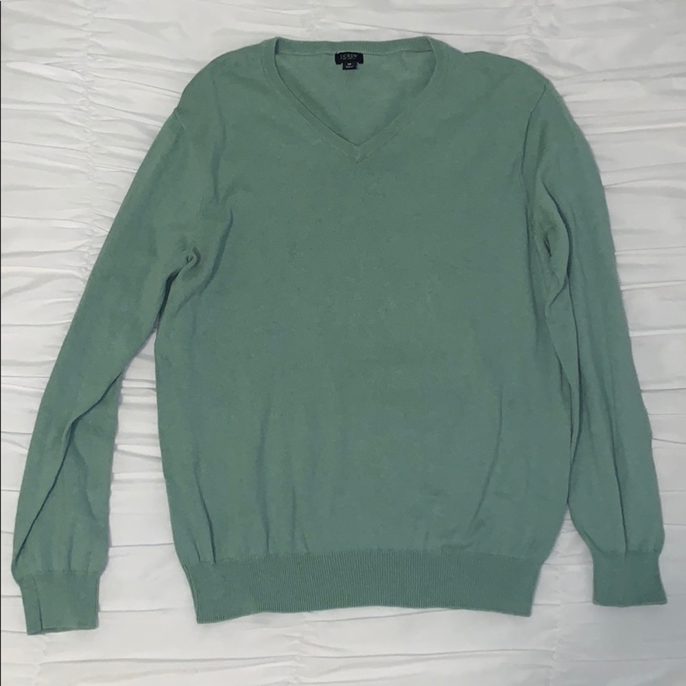 J. Crew V-Neck Mint Sweater
